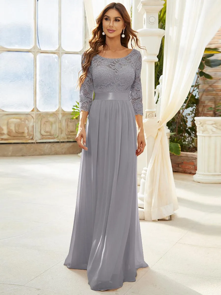 Taille Personnalisée Dentelle transparente sexy longue Robe de soirée