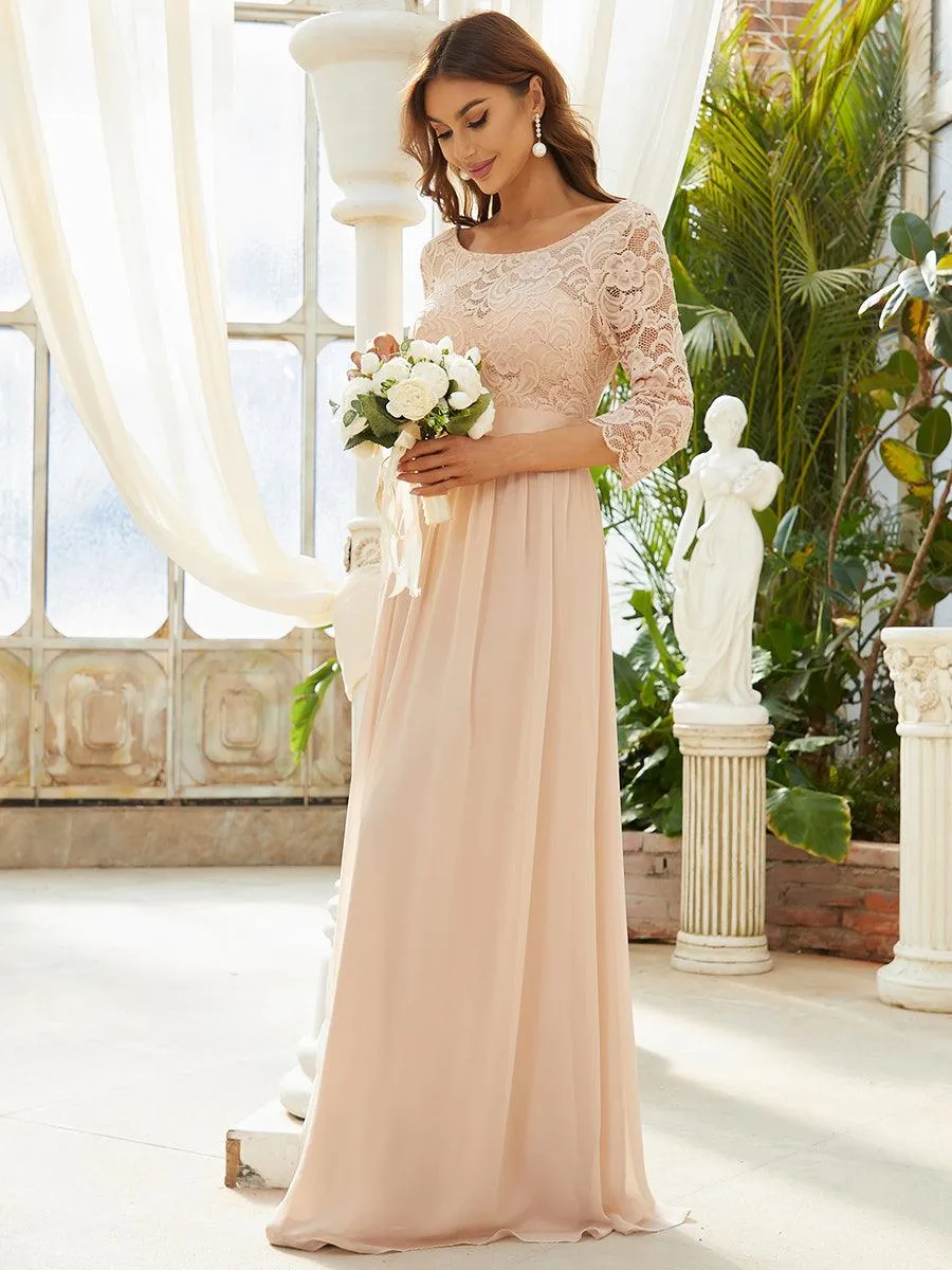 Taille Personnalisée Dentelle transparente sexy longue Robe de soirée