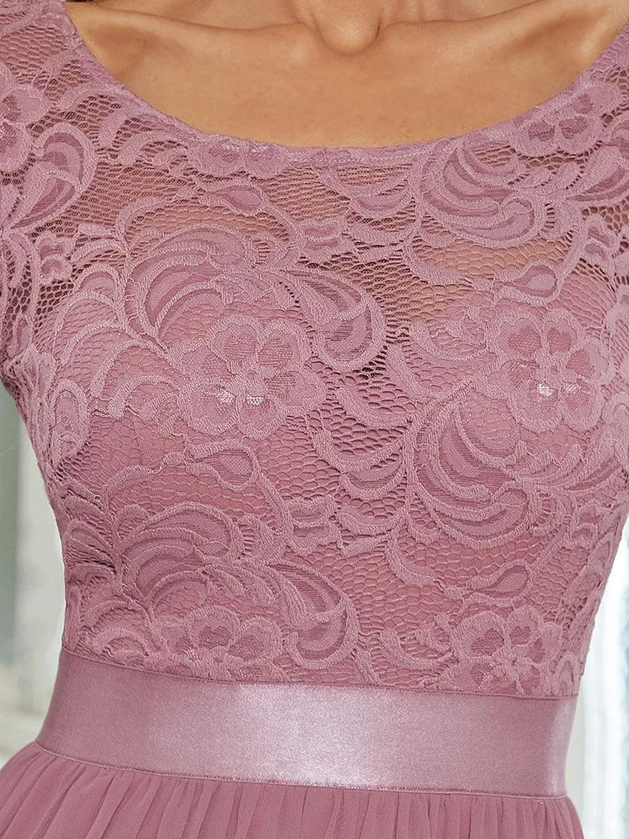 Taille Personnalisée Dentelle transparente sexy longue Robe de soirée