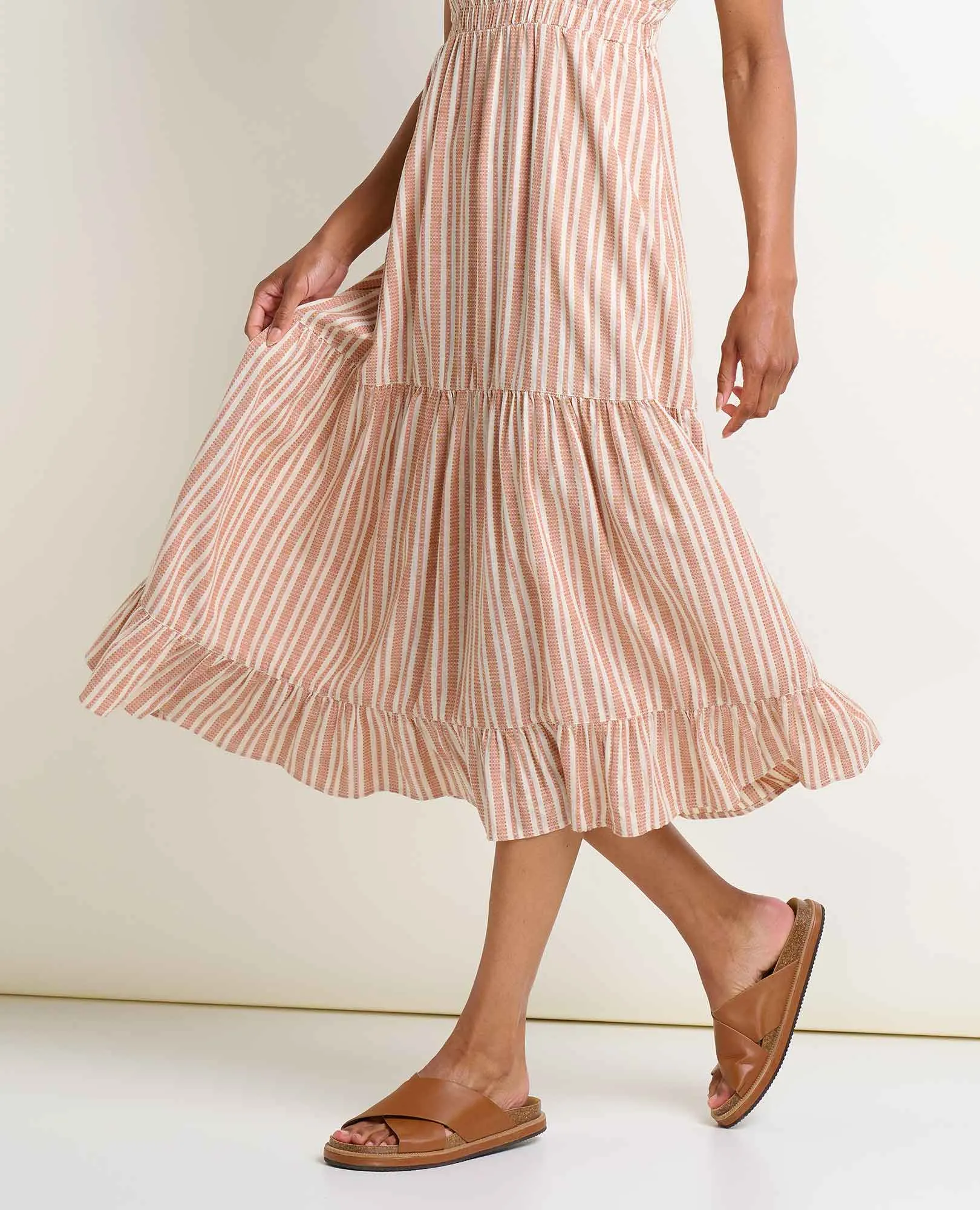 Taj Hemp Tiered Midi Dress