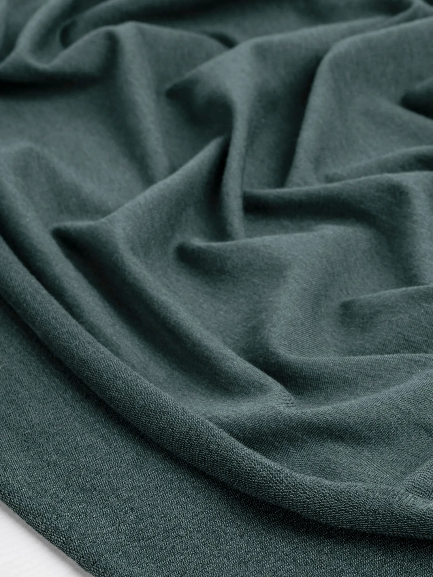 Tencel Lyocell Organic Cotton Stretch French Terry - Cypress - Swatch