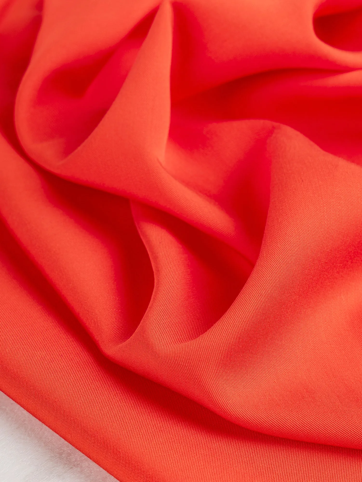 Tencel Lyocell Twill Deadstock - Red - Swatch