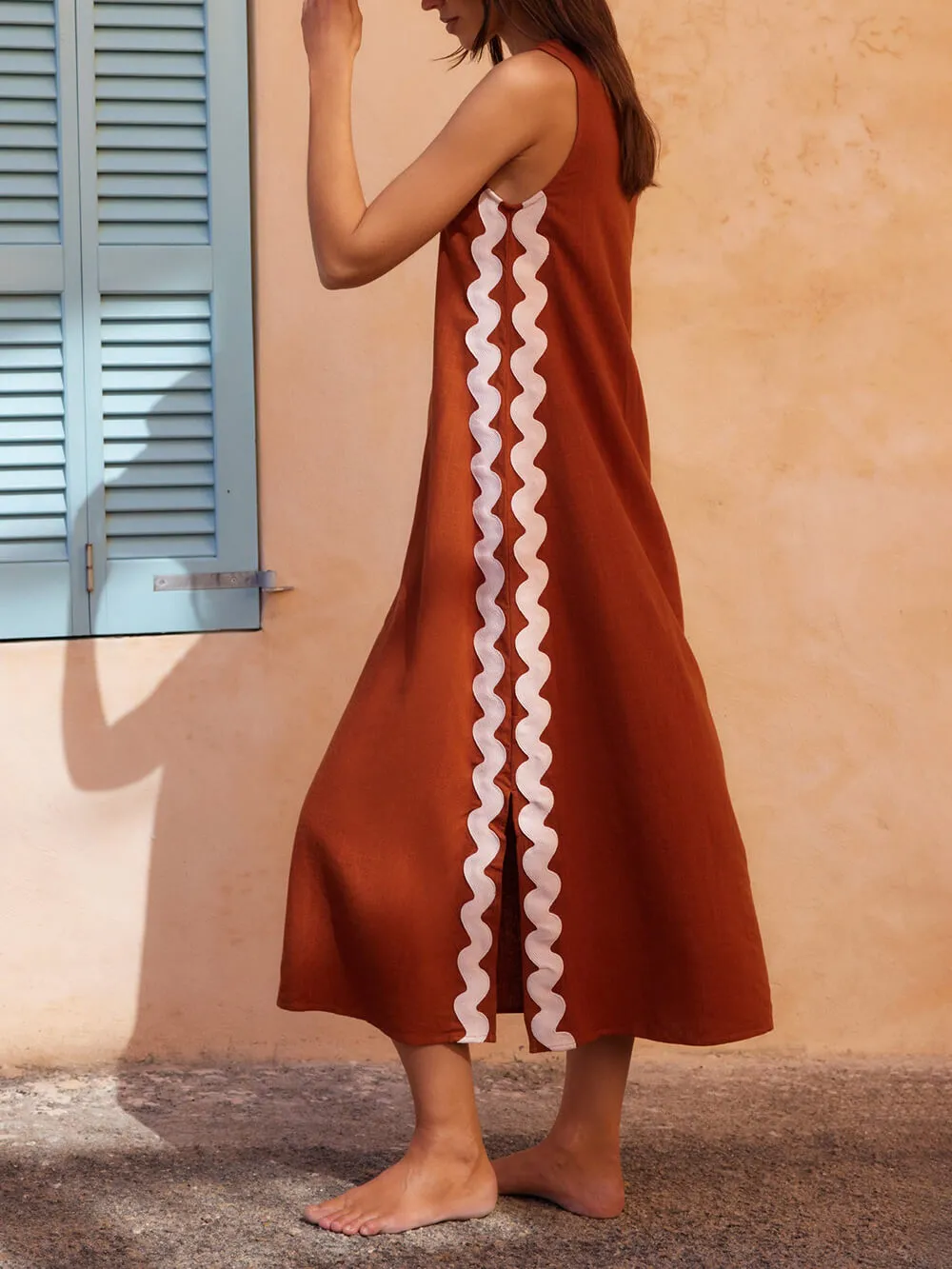 Teresita Loose Side Slit Maxi Dress