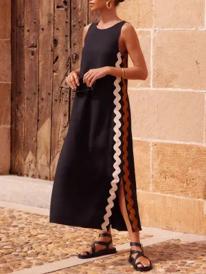 Teresita Loose Side Slit Maxi Dress