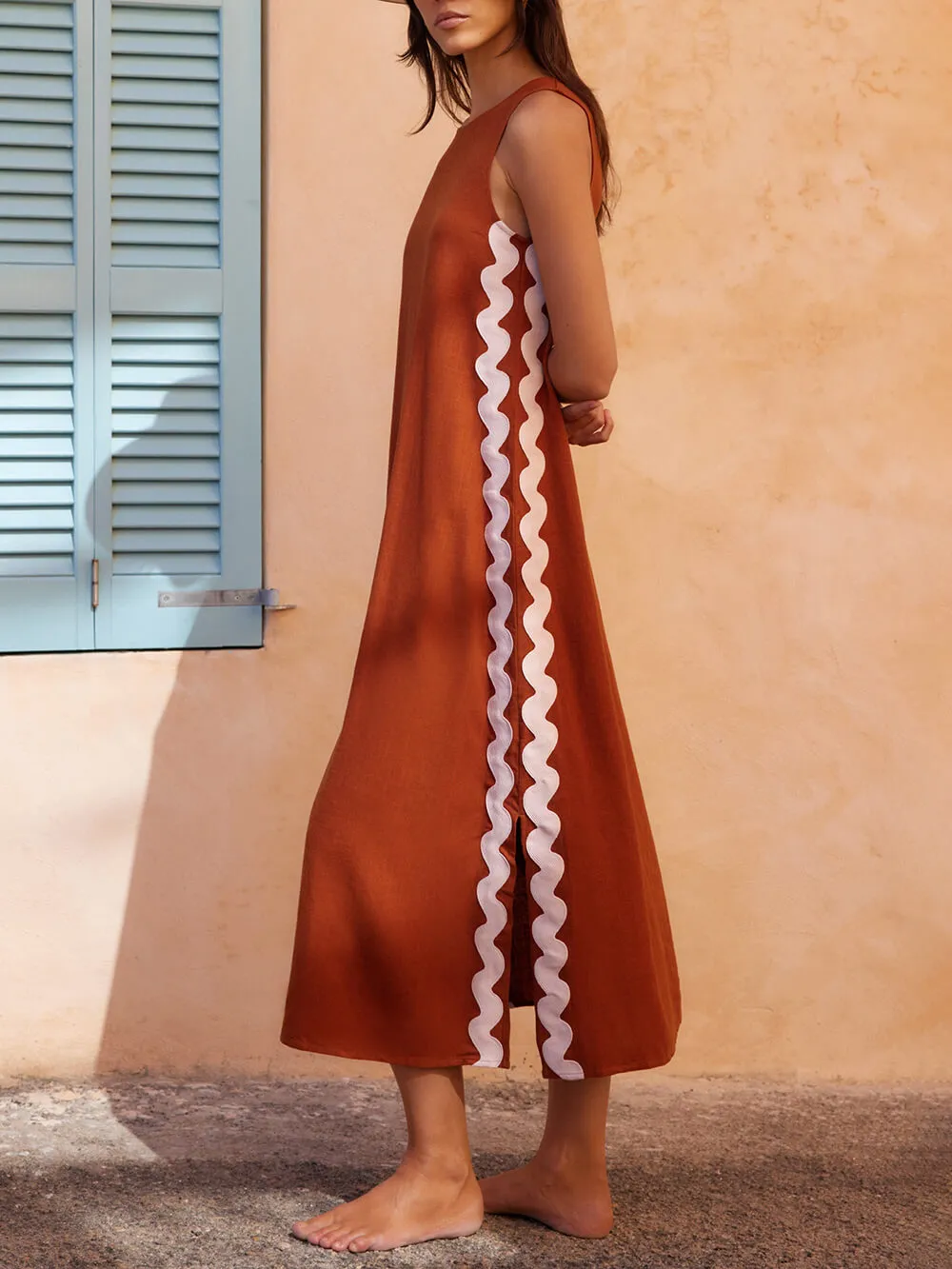 Teresita Loose Side Slit Maxi Dress