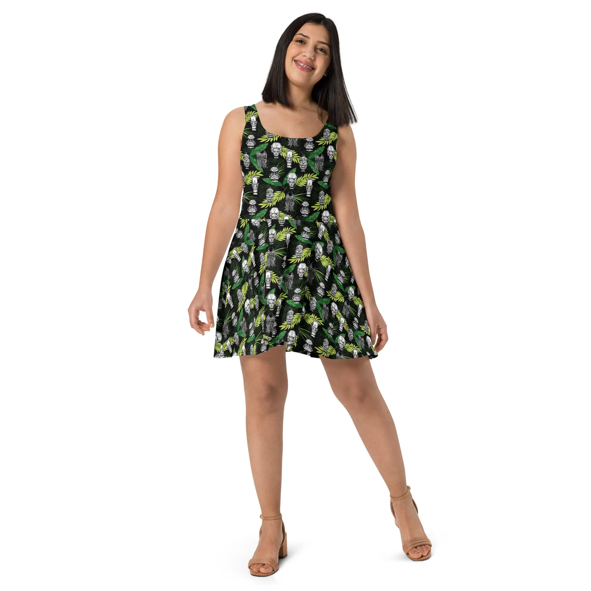 Tiki Totem Skater Dress