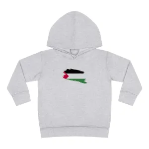 Toddler Pullover Fleece Hoodie - Palestine brushstroke flag