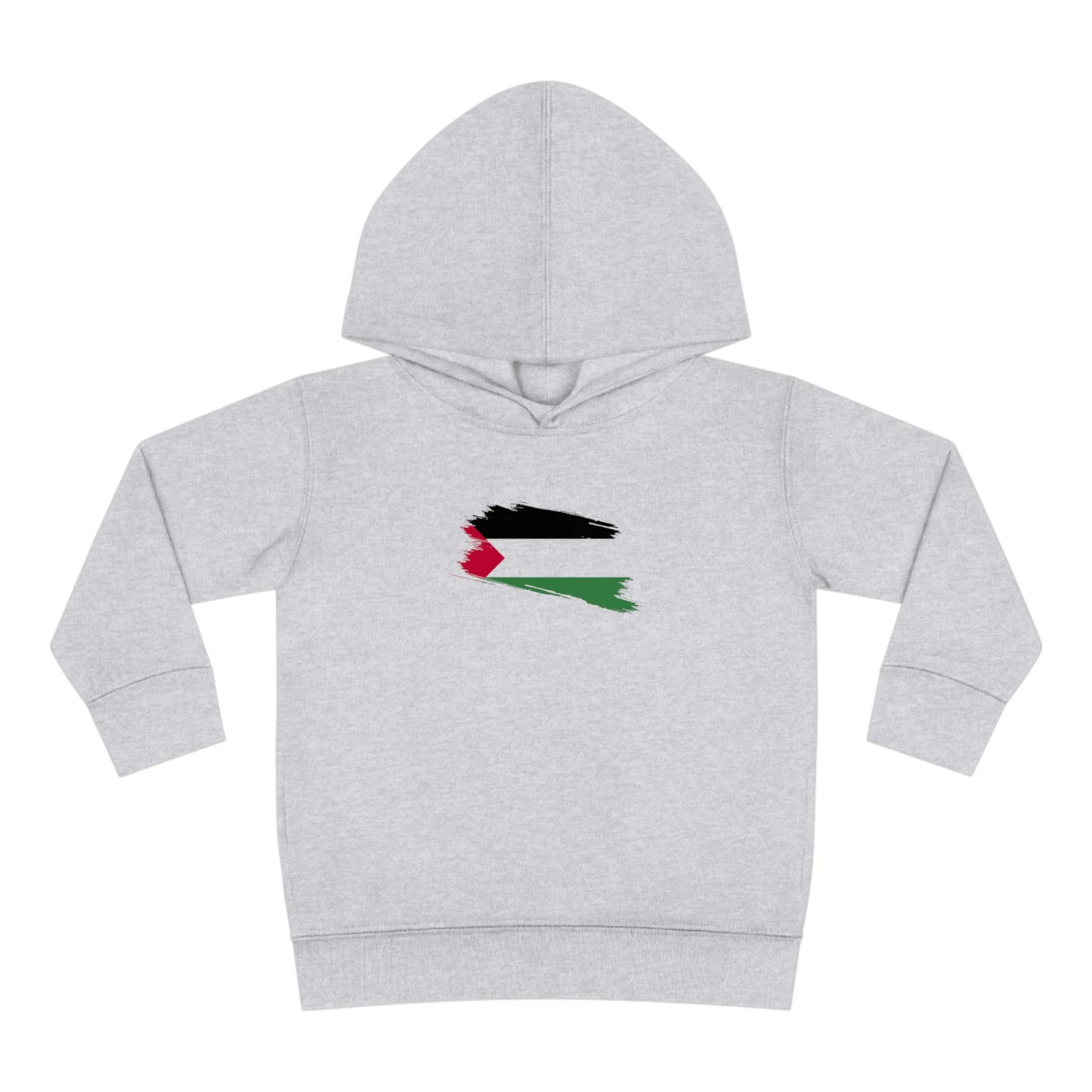 Toddler Pullover Fleece Hoodie - Palestine brushstroke flag