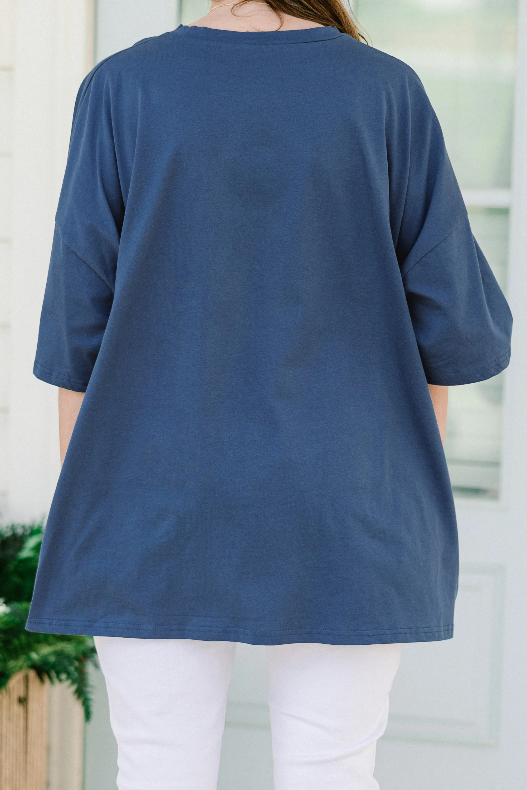 True American Spirit Boyfriend Tee, Navy