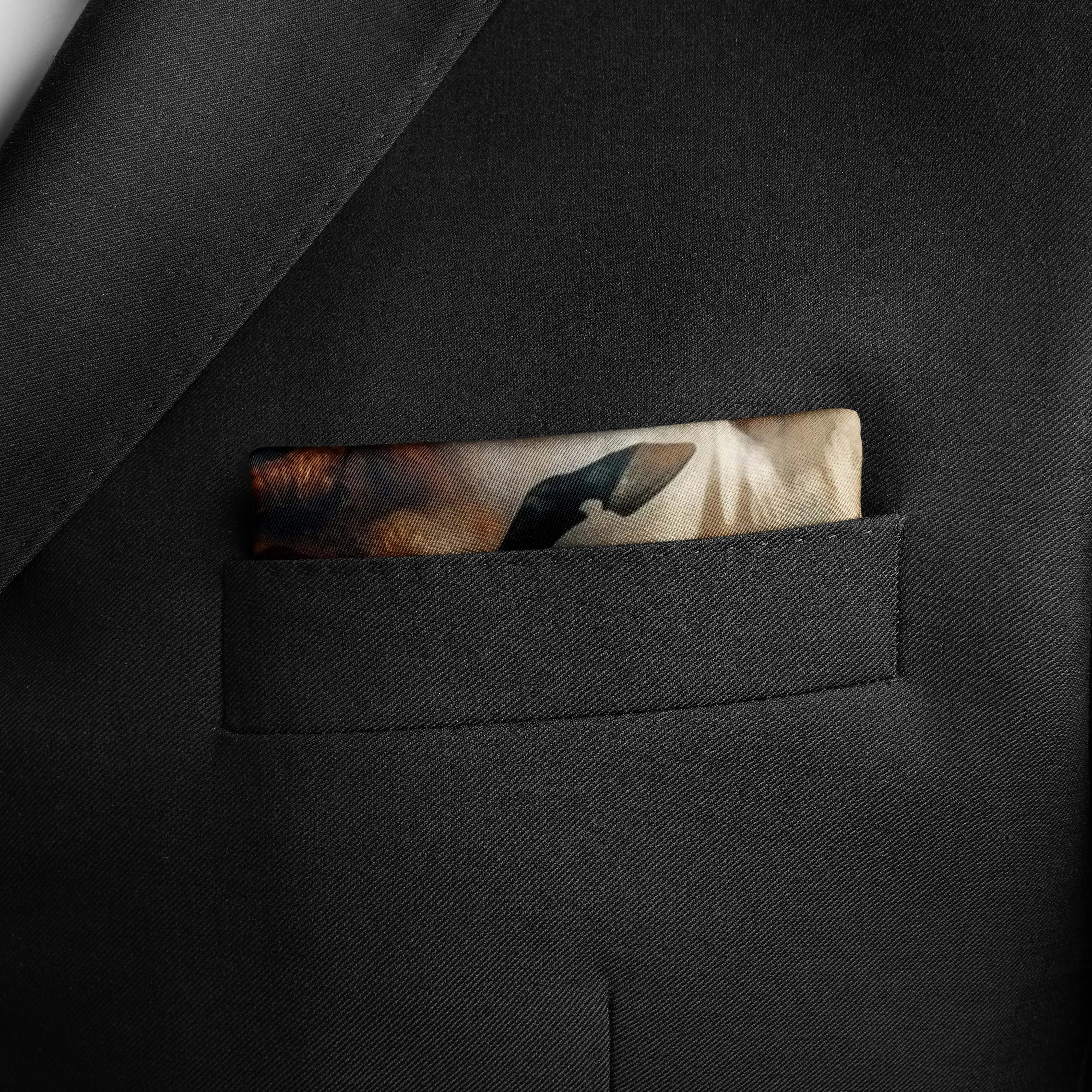 TURKIC ORIGIN SILK POCKET SQUARE