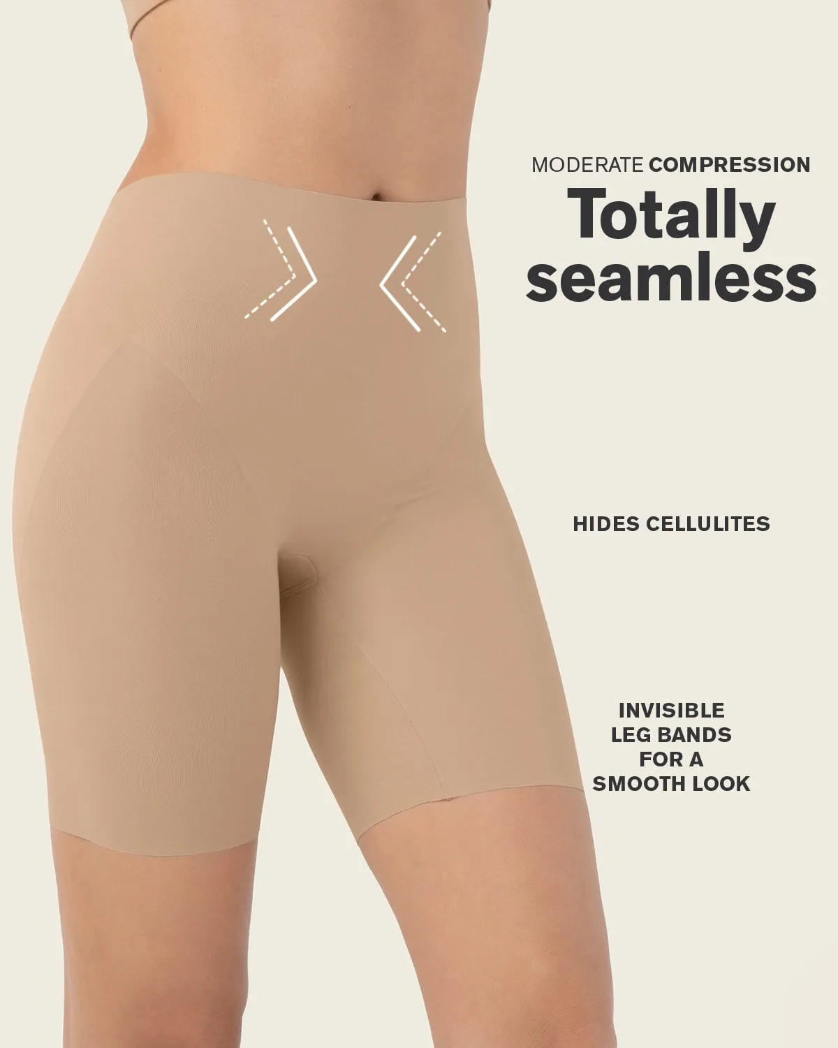 Undetectable Backless Moderate Shaper Short