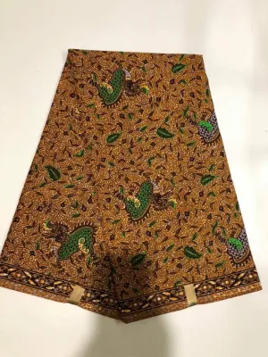 Unique Designed Forest Print Original Fabrics - Brown Color