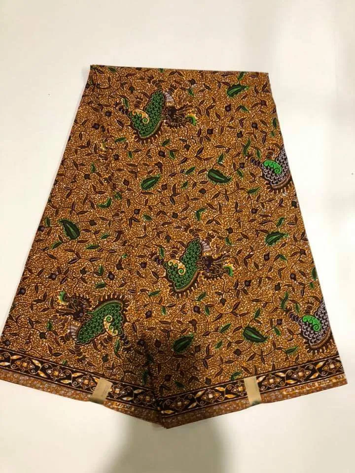 Unique Designed Forest Print Original Fabrics - Brown Color