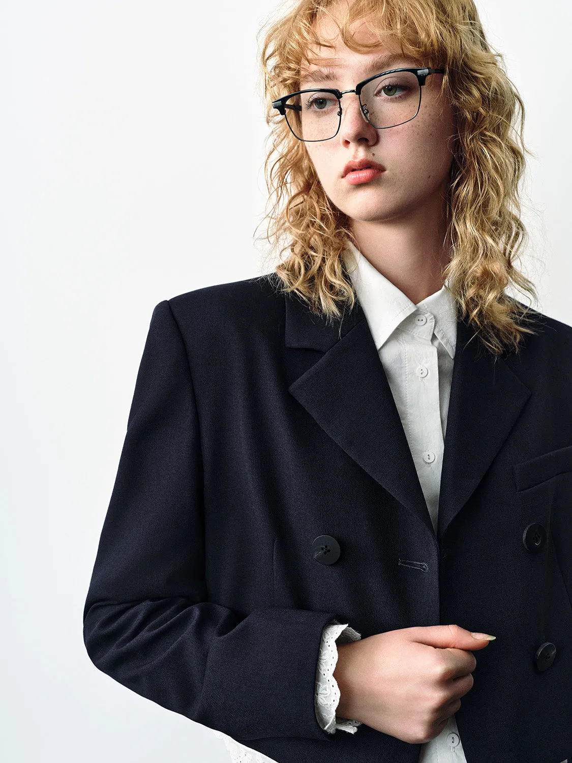 V-Neck Straight Blazers