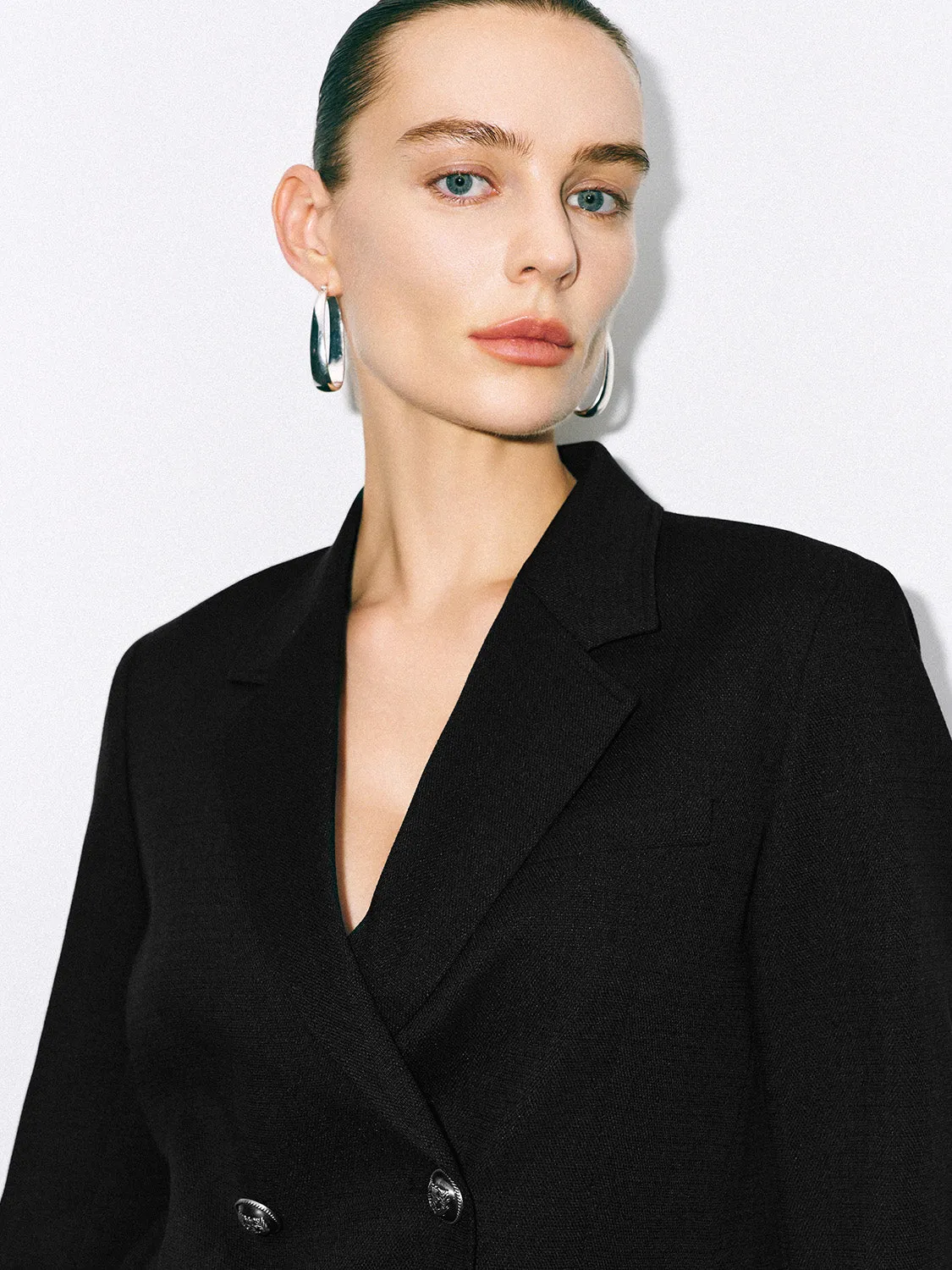 V-Neck Straight Blazers