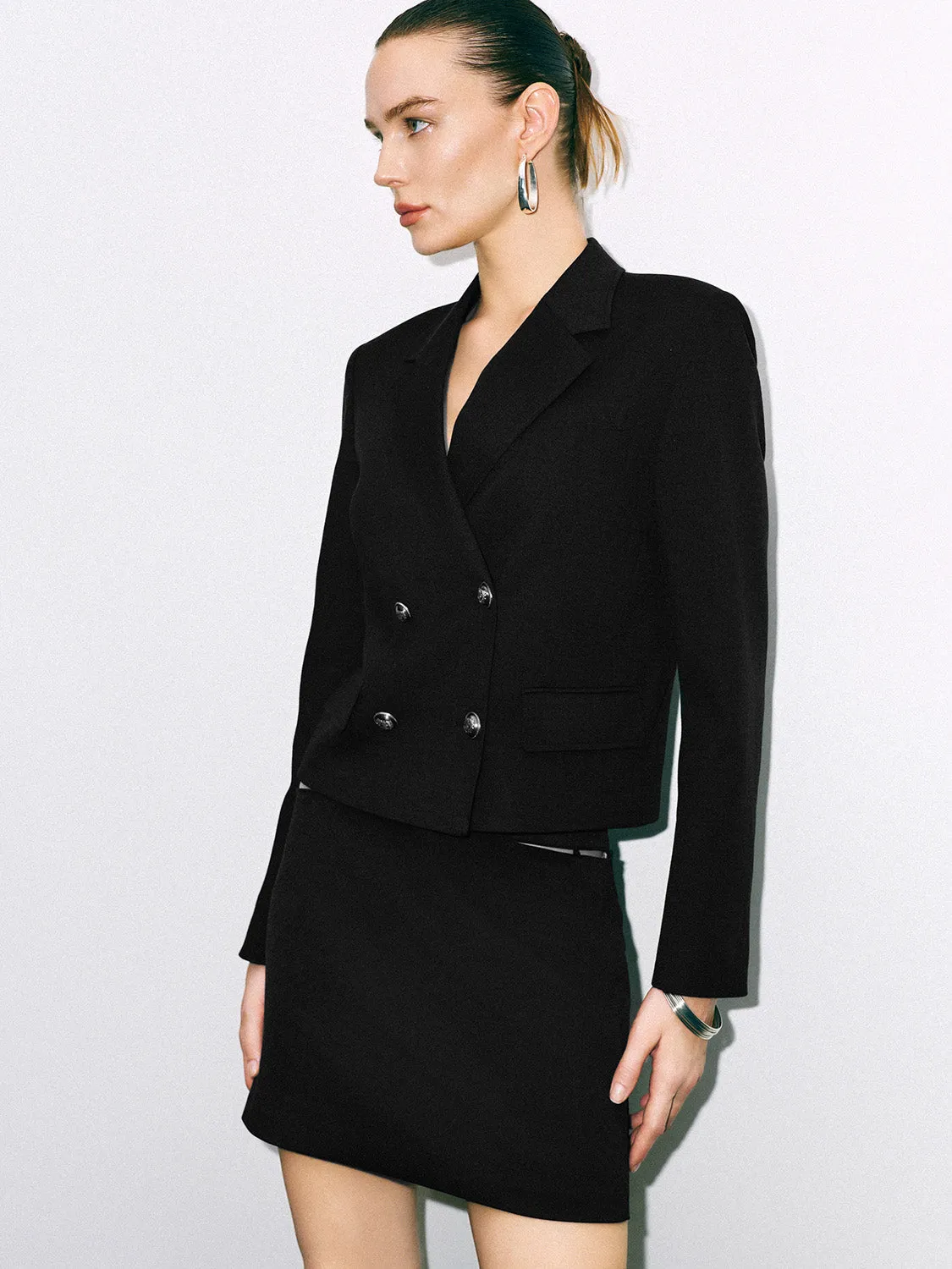 V-Neck Straight Blazers