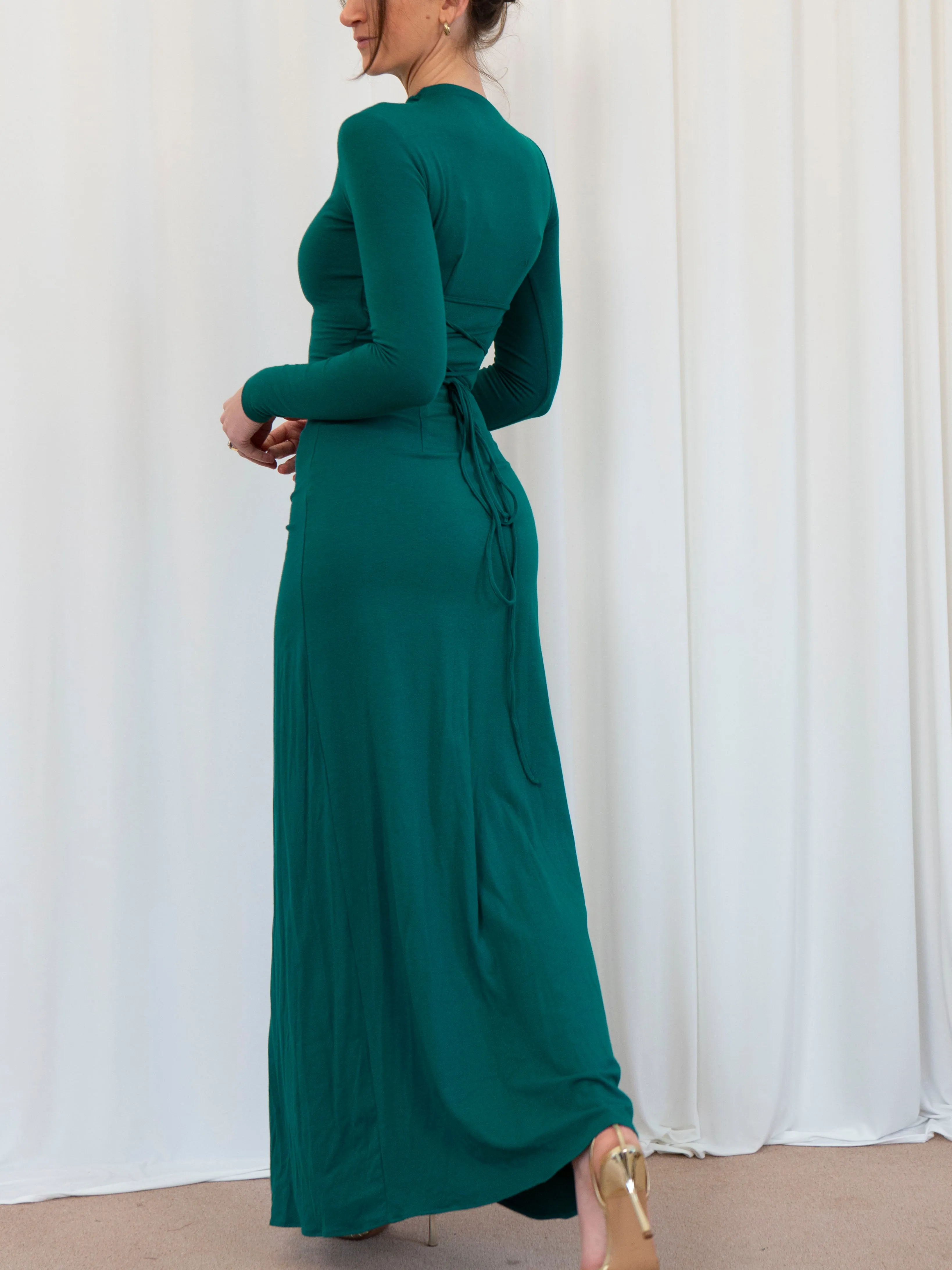 Venus Long Sleeve Dress in Bamboo