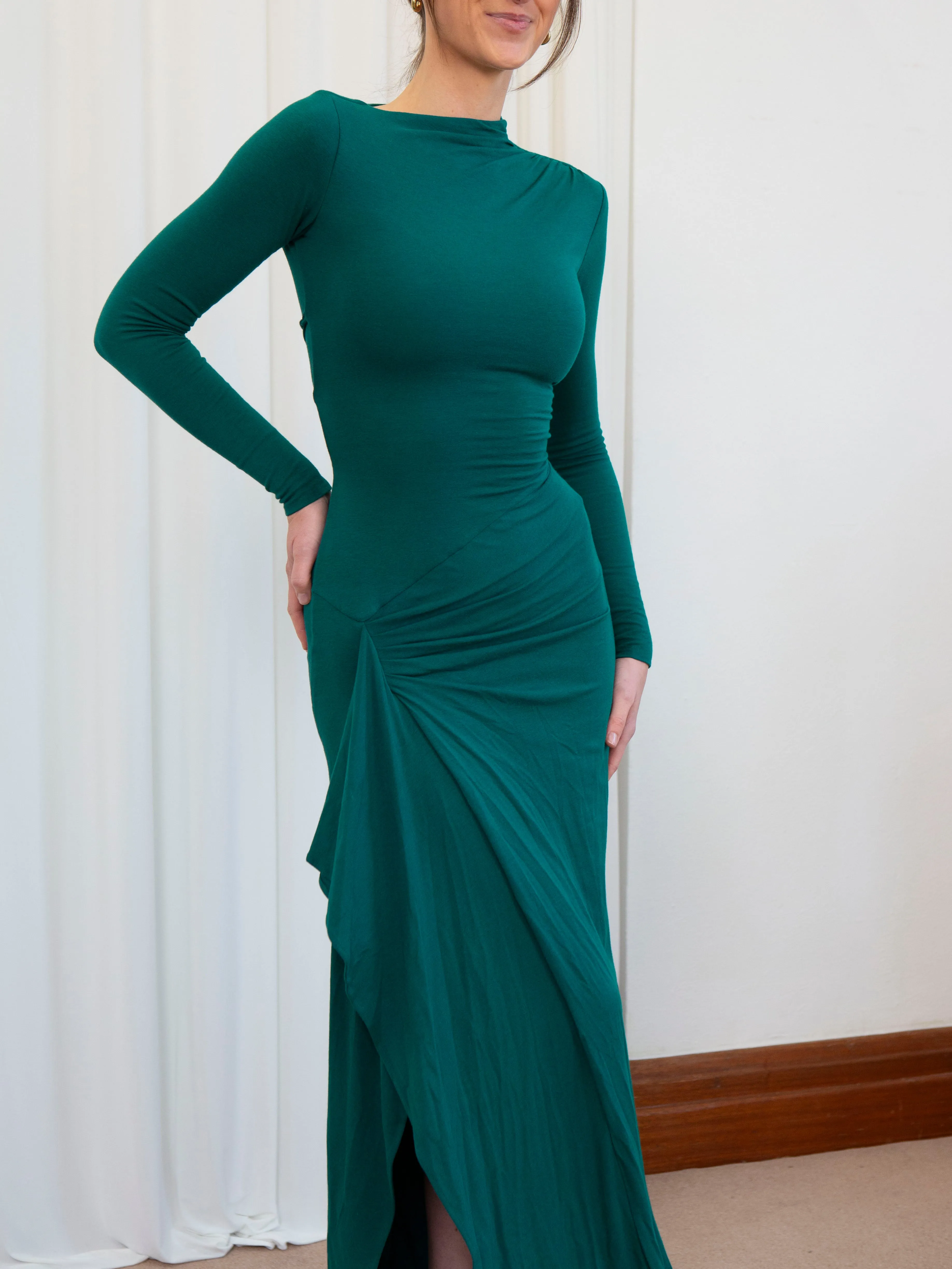 Venus Long Sleeve Dress in Bamboo