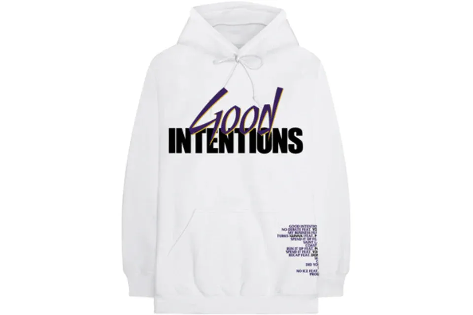 Vlone X Nav Doves Good Intentions Hoodie (White)