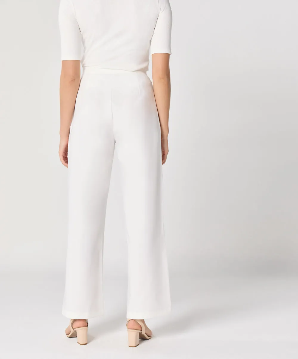 White Flared Formal Pant