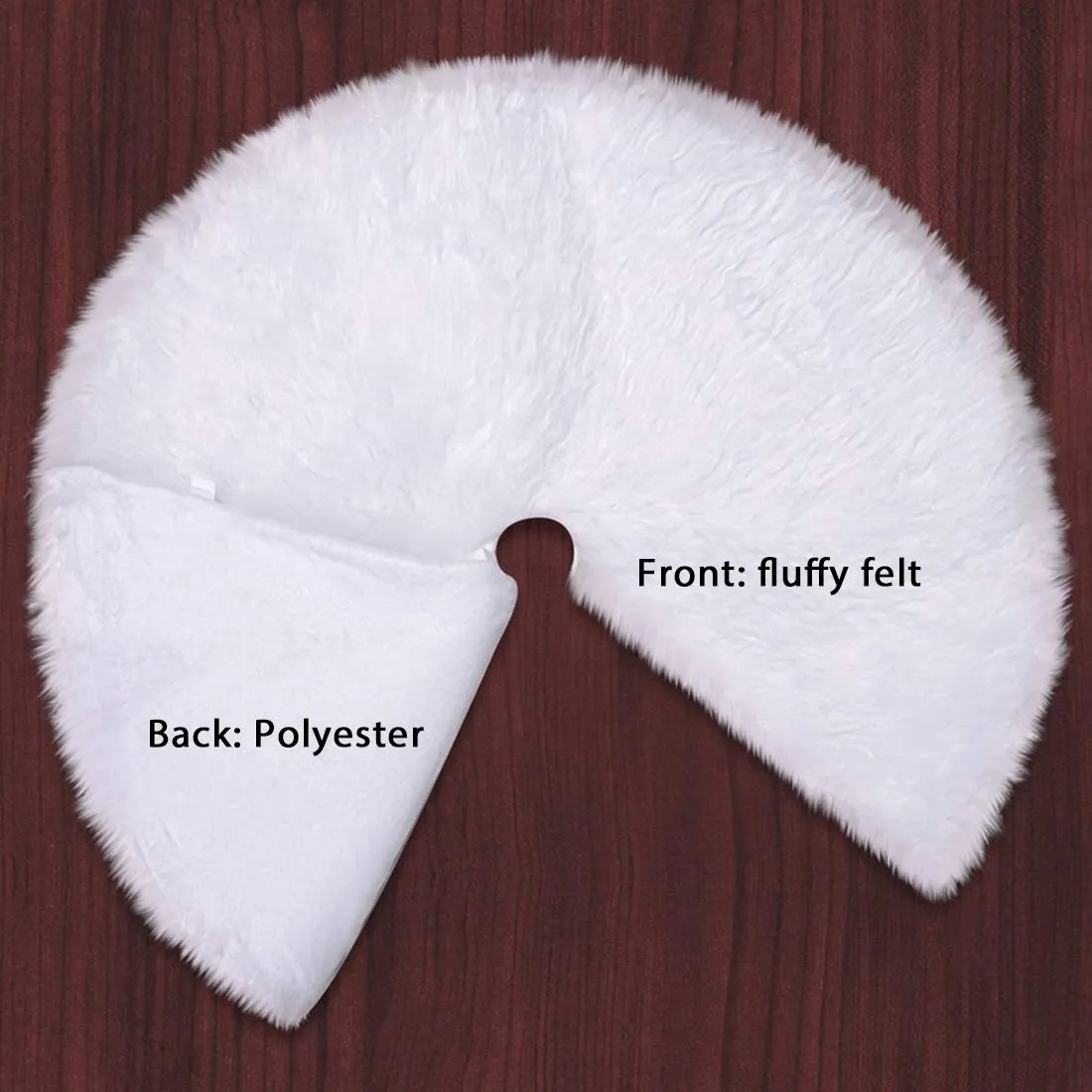 White Plush Christmas Tree Skirts Fur Carpet Merry Christmas Decoration