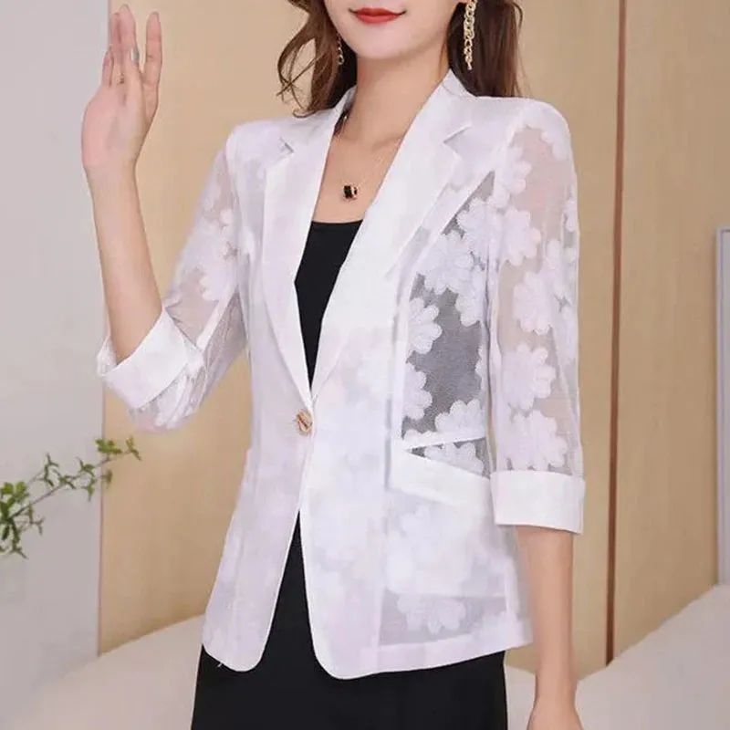 Women Clothing Summer Office Lady Work Wear Blazers