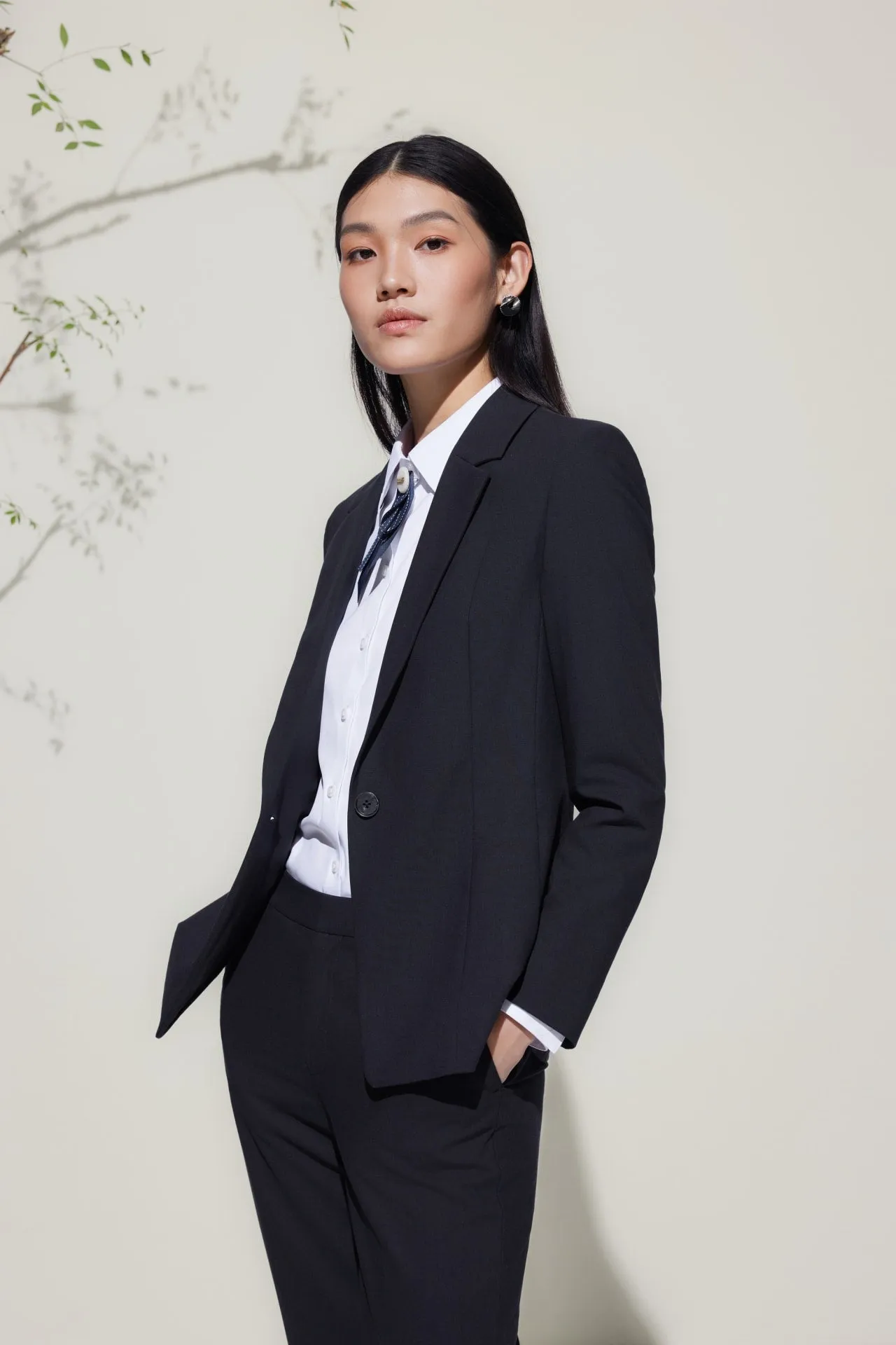 Wool-Blend Suit Blazer