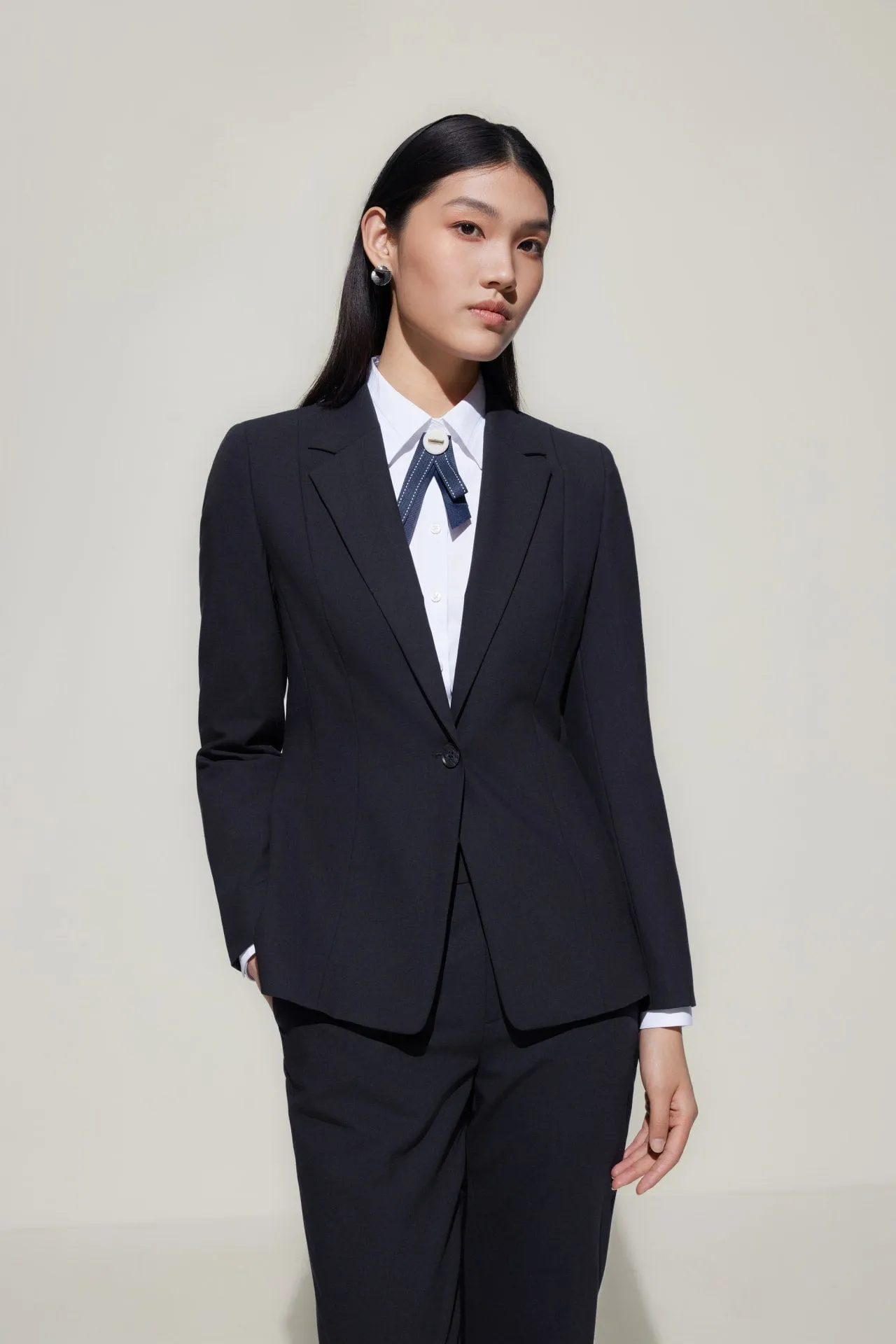 Wool-Blend Suit Blazer