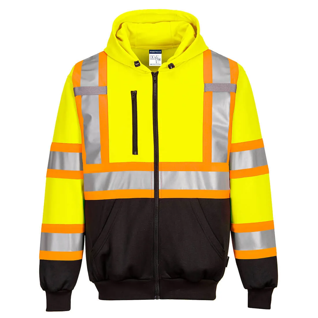 X Back Contrast Tape Hoodie