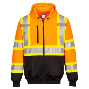 X Back Contrast Tape Hoodie