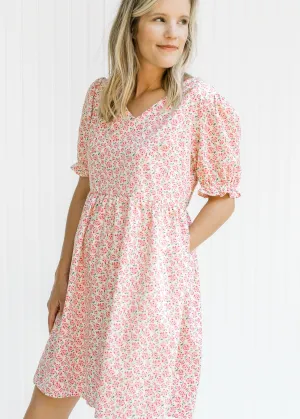 X So Pink Microfloral Dress
