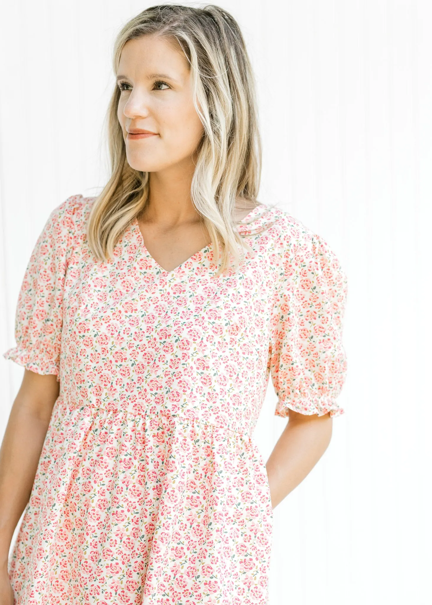 X So Pink Microfloral Dress