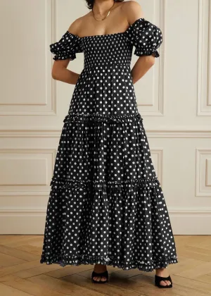 Zuri Dress (Black White Polka Dot)