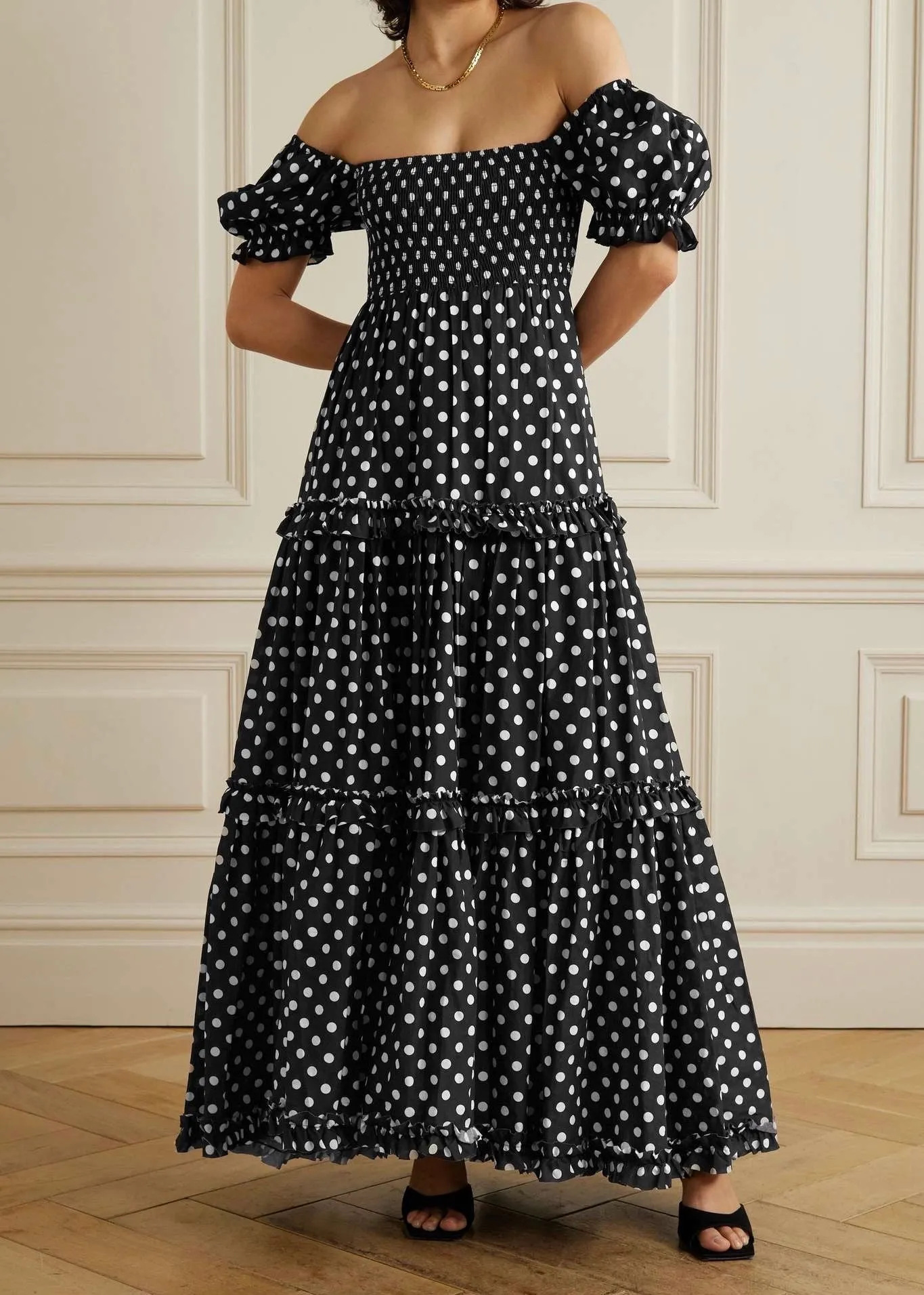 Zuri Dress (Black White Polka Dot)